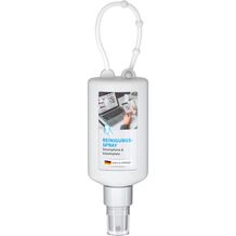 Smartphone & Arbeitsplatz-Reiniger, 50 ml Bumper frost, Body Label (R-PET) (weiß) (Art.-Nr. CA846031)