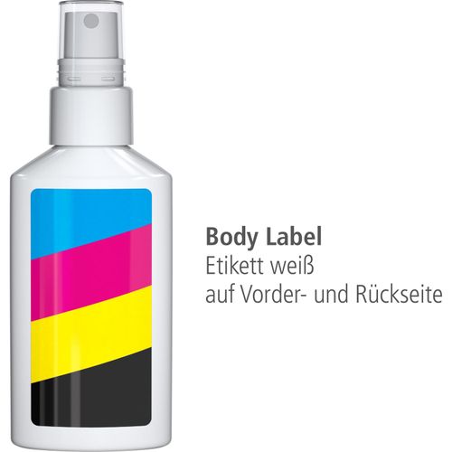 Lavendel-Spray, 50 ml, Body Label (R-PET) (Art.-Nr. CA957593) - 50 ml Flasche mit Pumpaufsatz
Flasche...