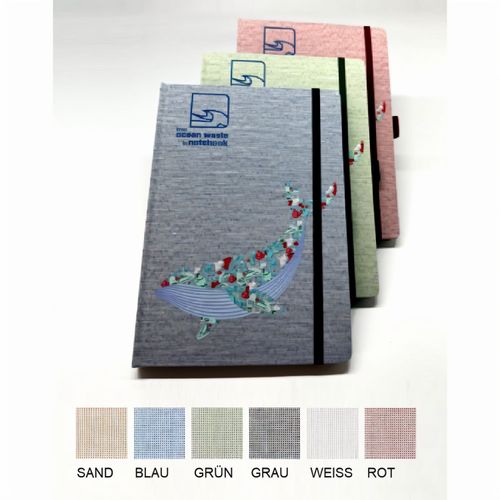 OceanWasteBook - Hardcover - A5 (Art.-Nr. CA721299) - Notizbuch - 21x15 cm, Cover mit Gewebe-E...
