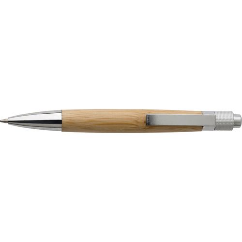 Kugelschreiber aus Bambus Arabella (Art.-Nr. CA013399) - Kugelschreiber aus Bambus, mit Metall-Cl...