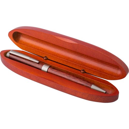 Kugelschreiber aus Rosenholz Ida (Art.-Nr. CA015146) - Kugelschreiber aus Rosenholz, mit Clip,...