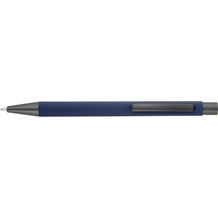Kugelschreiber mit Softtouch-Oberfläche und Glanzgravur Emmett (blau) (Art.-Nr. CA030337)