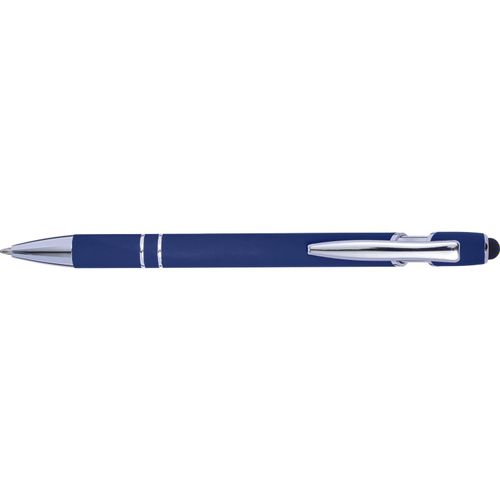 Kugelschreiber mit Touchfunktion Primo (Art.-Nr. CA034135) - Aluminium-Kugelschreiber mit Gummibeschi...