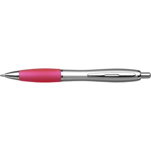 Kugelschreiber aus Kunststoff Cardiff (Art.-Nr. CA040916) - Kugelschreiber aus Kunststoff, Metall-Cl...