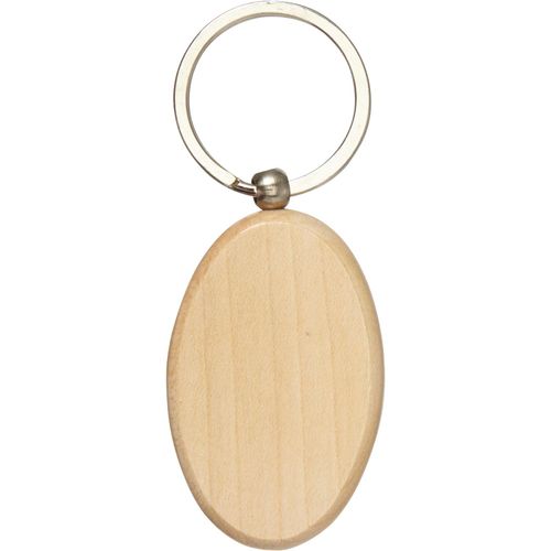 Schlüsselanhänger aus Holz Katherine (Art.-Nr. CA045778) - Schlüsselanhänger Oval aus Holz m...