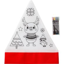 Weihnachtsmütze aus Non-Woven (80 gr/m²) Maryse (rot/weiß) (Art.-Nr. CA161805)