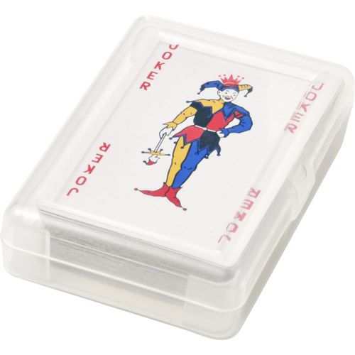 Kartenspiel in transparenter PET Box Victoria (Art.-Nr. CA163481) - Klassisches Kartenspiel in transparenter...