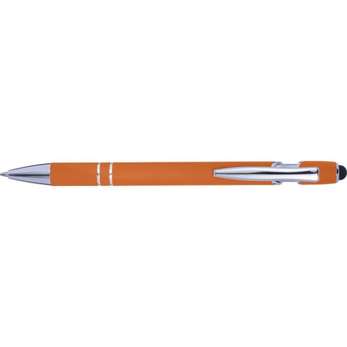 Kugelschreiber mit Touchfunktion Primo (Art.-Nr. CA196049) - Aluminium-Kugelschreiber mit Gummibeschi...