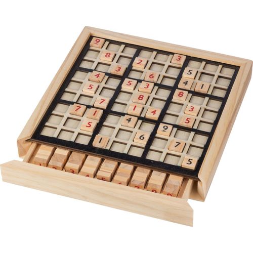 Holz-Sudoku-Spiel Christa (Art.-Nr. CA215499) - Sudoku-Spiel aus Holz. Enthält 99 numme...