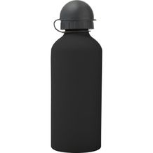 Trinkflasche 'Cap' aus Aluminium (600 ml) (schwarz) (Art.-Nr. CA228461)