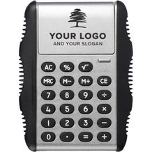 Taschenrechner 'Flap' aus Kunststoff (silber) (Art.-Nr. CA245257)