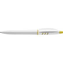 Stilolinea Kugelschreiber 'S 30' aus Kunststoff (weiß/gelb) (Art.-Nr. CA245561)