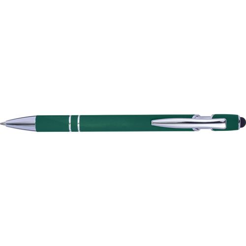 Kugelschreiber mit Touchfunktion Primo (Art.-Nr. CA246051) - Aluminium-Kugelschreiber mit Gummibeschi...