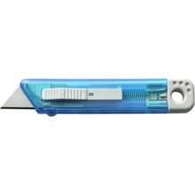 Cutter-Messer mit Federkernautomatik aus Kunststoff Griffin (hellblau) (Art.-Nr. CA269235)
