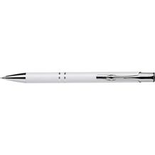 Kugelschreiber aus Aluminium Albacete (weiß) (Art.-Nr. CA272076)