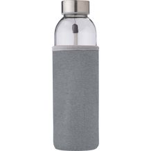 Glasflasche (500ml) mit einem Neoprenhülle Nika (Grau) (Art.-Nr. CA281845)