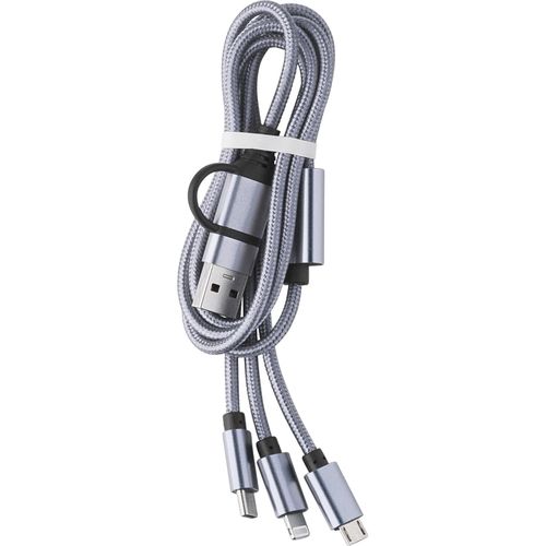 Nylon-Ladekabel Leif (Art.-Nr. CA289834) - Nylon-Ladekabel. USB und USB Typ-C.