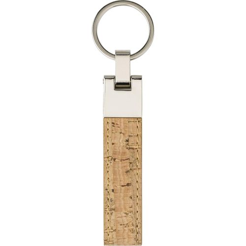 Schlüsselanhänger Elowen aus Kork (Art.-Nr. CA332389) - Schlüsselanhänger aus Kork und Metall....