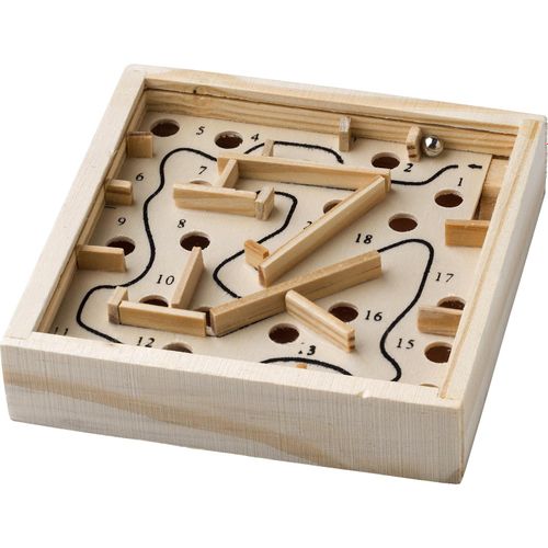 Geduldsspiel aus Holz Joel (Art.-Nr. CA333072) - Geduldsspiel aus Holz mit Kunststoffrahm...