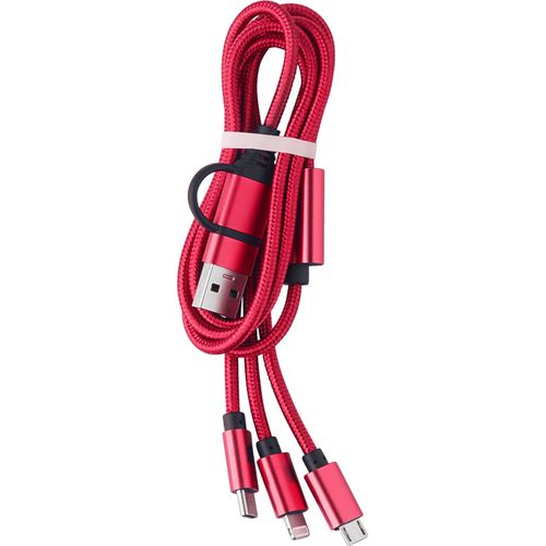 Nylon-Ladekabel Leif (Art.-Nr. CA334382) - Nylon-Ladekabel. USB und USB Typ-C.