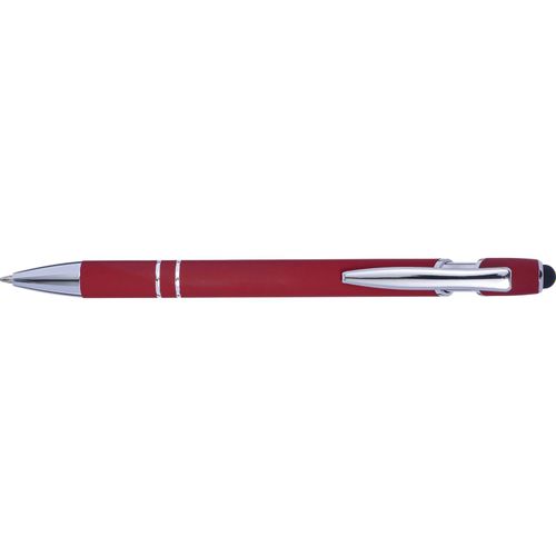 Kugelschreiber mit Touchfunktion Primo (Art.-Nr. CA336050) - Aluminium-Kugelschreiber mit Gummibeschi...