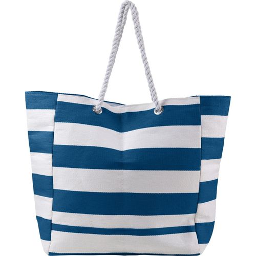 Strandtasche aus Baumwolle/Polyester Luzia (Art.-Nr. CA367477) - Strandtasche aus Polyester, gestreift,...