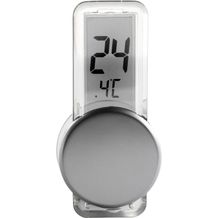 Thermometer 'Point' aus Kunststoff (silber) (Art.-Nr. CA368982)