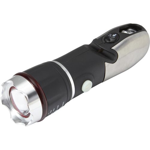 Multifunktionstaschenlampe aus ABS-Kunststoff/Edelstahl/Silikon Amayah (Art.-Nr. CA370247) - Multifunktionstaschenlampe aus ABS-Kunst...