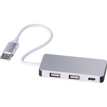 Aluminum USB Hub Layton (silber) (Art.-Nr. CA390830)