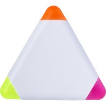 Textmarker 'Triangle' aus Kunststoff (weiß) (Art.-Nr. CA391650)