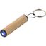 Mini-Taschenlampe aus Bambus mit Schlüsselanhänger Ilse (Braun) (Art.-Nr. CA400731)