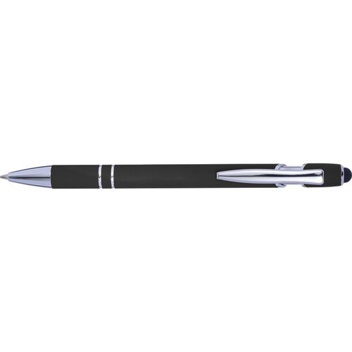 Kugelschreiber mit Touchfunktion Primo (Art.-Nr. CA411901) - Aluminium-Kugelschreiber mit Gummibeschi...