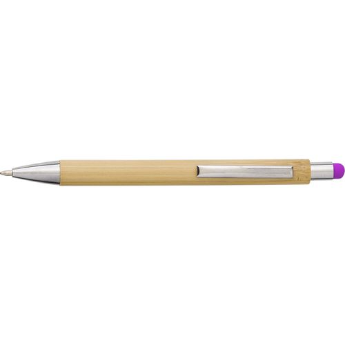 Kugelschreiber aus Bambus und Kunststoff Claire (Art.-Nr. CA440153) - Kugelschreiber aus Bambus mit Kunststoff...