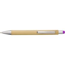 Kugelschreiber aus Bambus und Kunststoff Claire (fuchsia) (Art.-Nr. CA440153)