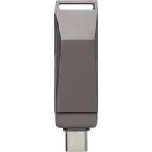 USB-Stick aus verzinkter Oberfläche Dorian (stahlgrau) (Art.-Nr. CA490936)
