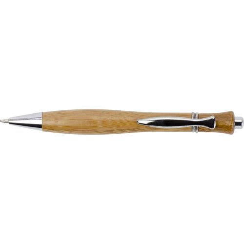 Kugelschreiber aus Bambus Meera (Art.-Nr. CA497036) - Kugelschreiber aus Bambus, mit Metall-Cl...