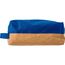 Kulturtasche aus Polyester und Kork Lynn (blau) (Art.-Nr. CA558928)