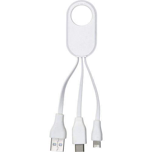 Ladekabelset aus Kunststoff Pilar (Art.-Nr. CA563490) - Ladekabelset mit USB, USB-C und Lightnin...
