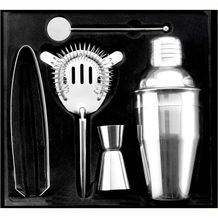 Cocktailshaker-Set aus Edelstahl Natalina (silber) (Art.-Nr. CA573232)
