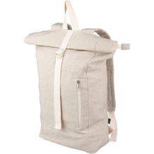 Hanf (280 gr/m2) Rolltop Rucksack Margarete (khaki) (Art.-Nr. CA590028)