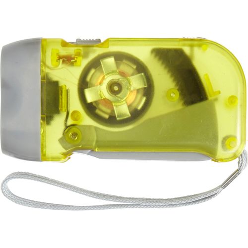 LED-Dynamotaschenlampe aus Kunststoff Tristan (Art.-Nr. CA610531) - LED-Dynamotaschenlampe aus Kunststoff,...