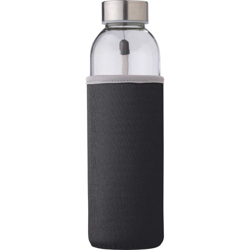Glasflasche (500ml) mit einem Neoprenhülle Nika (Art.-Nr. CA617881) - Trinkflasche (ca. 500ml) aus Glas mit...