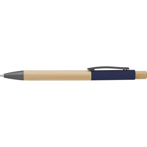 Bambus-Kugelschreiber Cesar (Art.-Nr. CA667472) - Kugelschreiber aus Bambus mit aluminiumf...