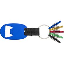 2-in-1 Schlüsselanhänger aus Aluminium Courtney (blau) (Art.-Nr. CA671814)