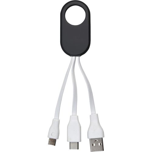 Ladekabelset aus Kunststoff Pilar (Art.-Nr. CA676394) - Ladekabelset mit USB, USB-C und Lightnin...