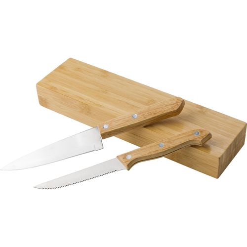Bambus-Messer-Set Tony (Art.-Nr. CA683563) - Bambusmesser-Set mit zwei Messern....