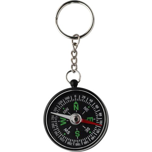 Schlüsselanhänger aus Kunststoff Samara (Art.-Nr. CA691691) - Kompass aus Kunststoff mit Schlüsselket...
