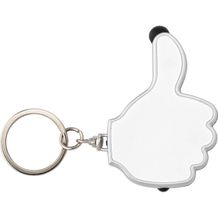 Schlüsselanhänger aus ABS-Kunststoff Melvin (weiß) (Art.-Nr. CA695230)