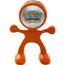Tischuhr 'Magic Men' aus flexiblem ABS-Kunststoff (orange) (Art.-Nr. CA715965)