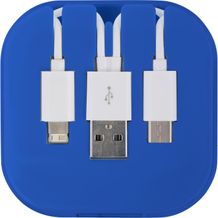 USB Ladekabel-Set 4 in1 Jonas (kobaltblau) (Art.-Nr. CA717348)